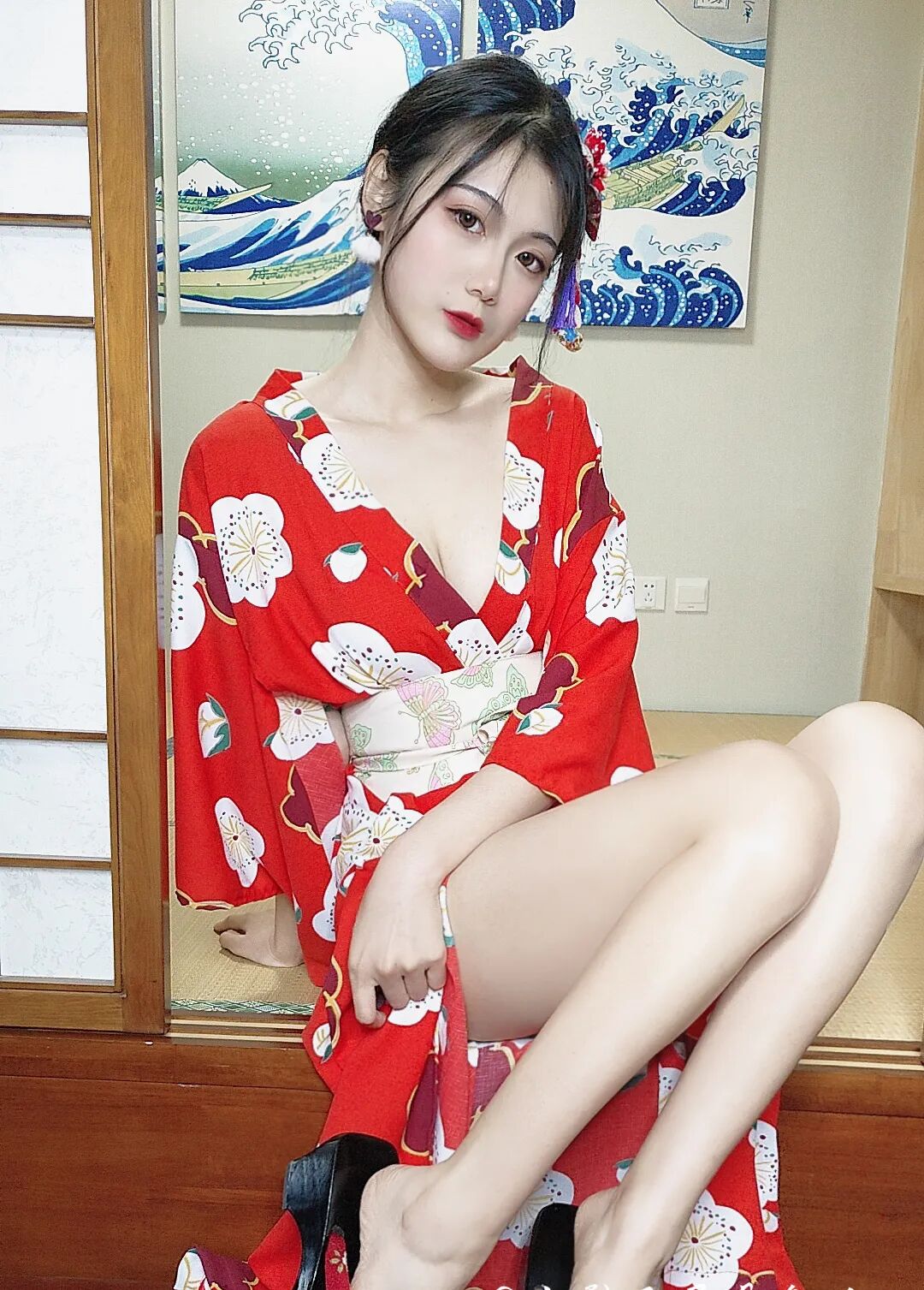 逆天长腿的大网红【一米八的大梨子】是谁？一米八的大梨子cos美图写真分享插图2